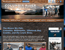Tablet Screenshot of columbiariverfishingadventures.com